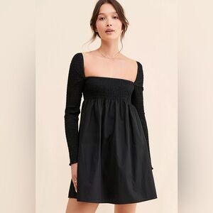 FREE PEOPLE THIRD FORM Shirred Babydoll Dress